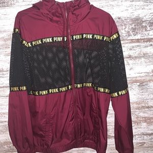 Maroon wind breaker